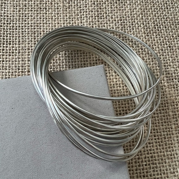 HOT Silpada .925 Sterling Silver 21 Bangle Salute Interlocking Bangles Bracelet - Picture 6 of 8